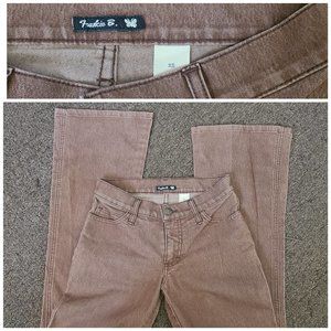 Frankie B Brown Flare Leg Jeans
